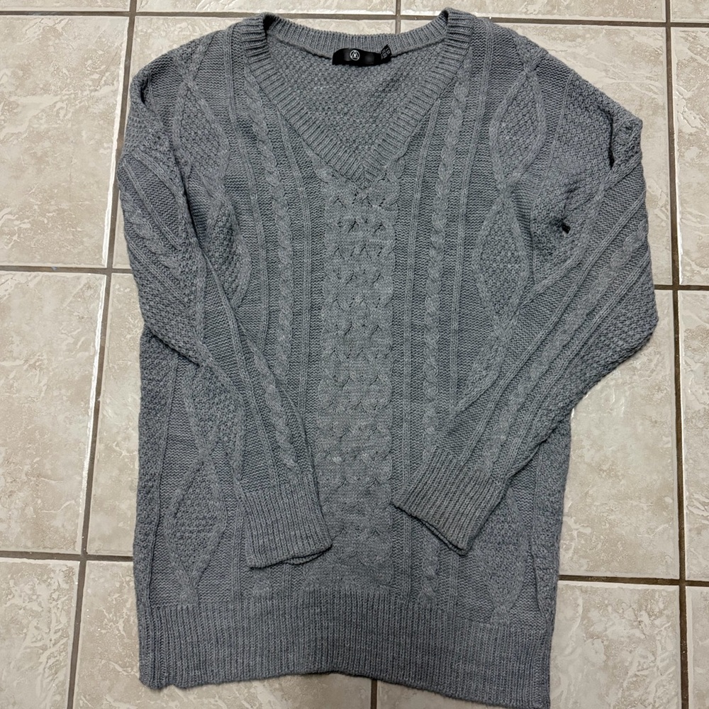 Missguided Gray Cable Knit Women’s Sweater